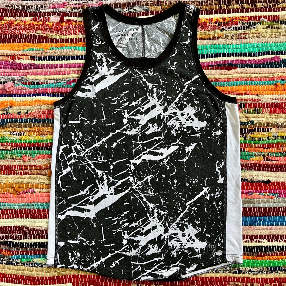 American Eagle Outfitters ~ Color block splatter print tank top